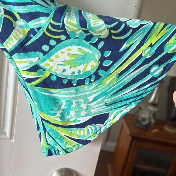Lilly Pulitzer Leafy Blue and Green Dress - Picture 3 of 3